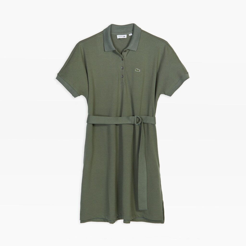 Womens Wo  Kimono-Sleeved Wide Polo Dress | Lacoste Khaki Green • Xzd