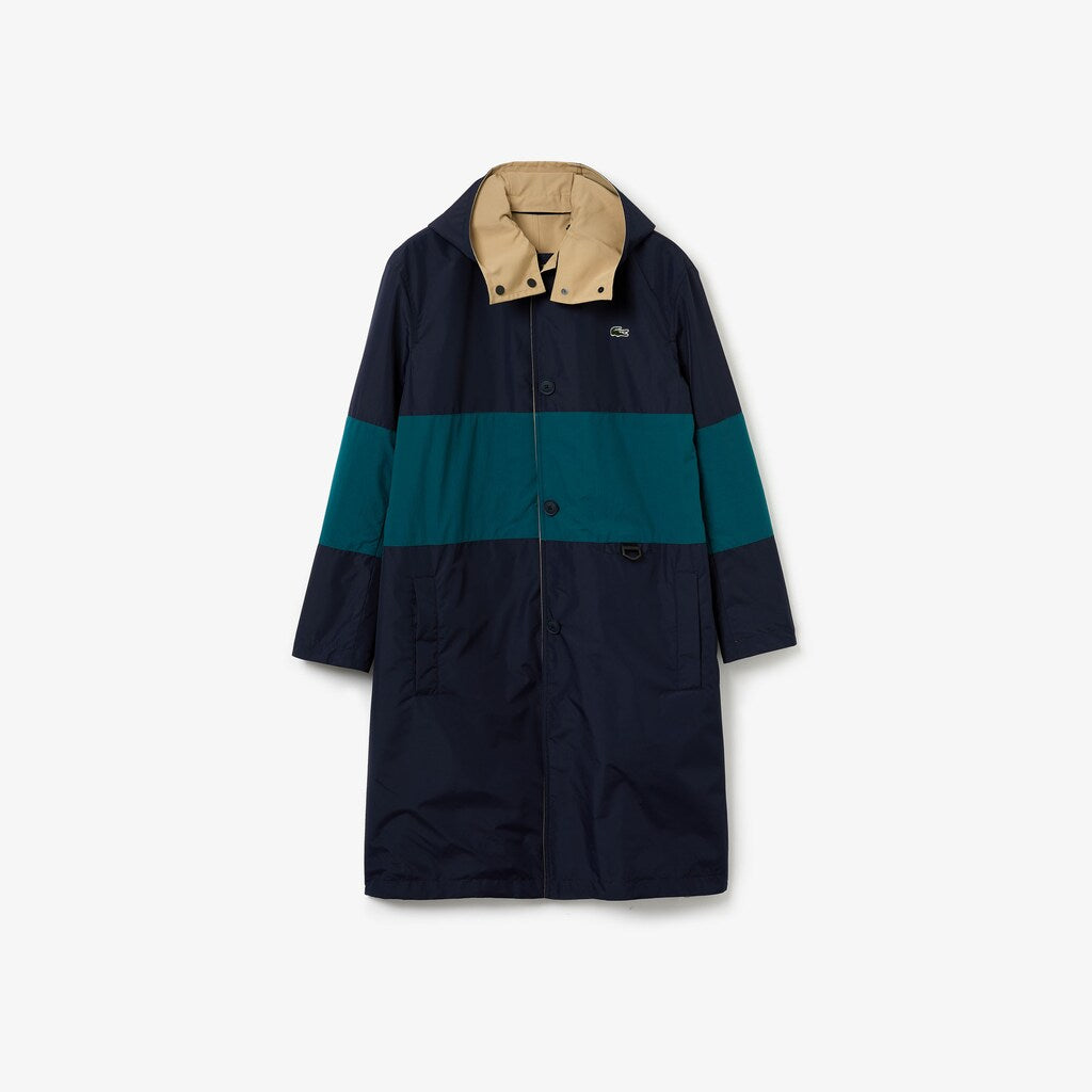 Mens/Womens Unisex LIVE Reversible Peacoat | Lacoste Beige / Navy Blue / Green • Wa2
