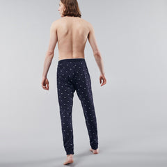 Mens Printed Jersey Pyjama Trousers | Lacoste Navy Blue • 166