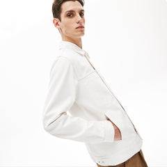 Mens   Multi-Pocket Denim Jacket | Lacoste White • 70V