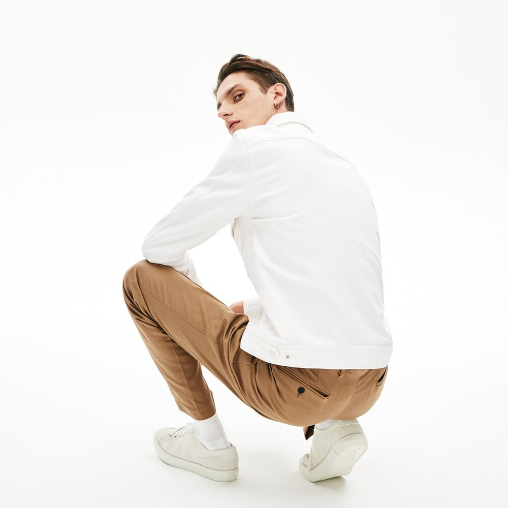 Mens   Multi-Pocket Denim Jacket | Lacoste White • 70V
