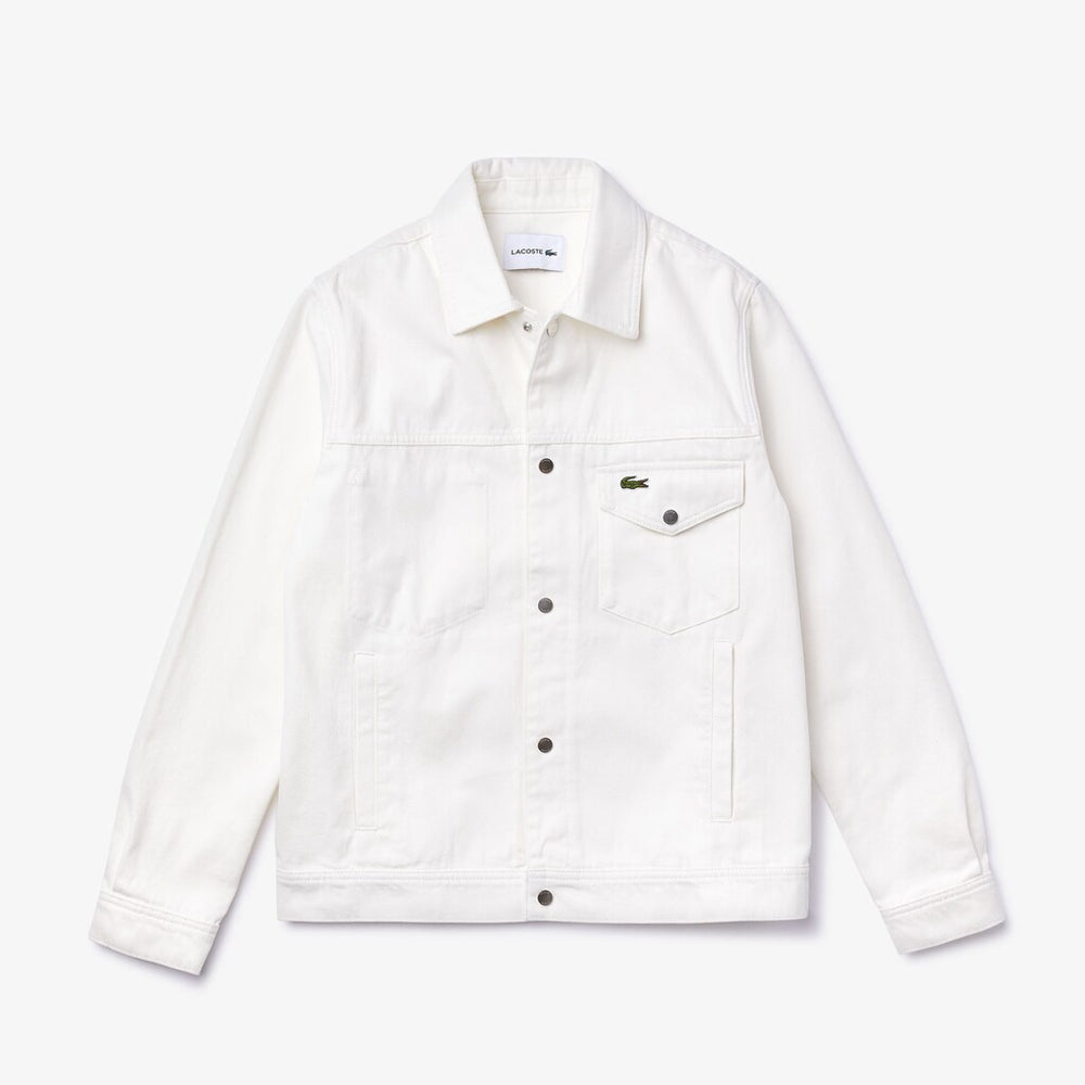 Mens   Multi-Pocket Denim Jacket | Lacoste White • 70V