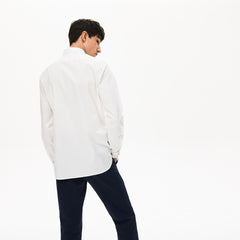 Mens   Soft Cotton Poplin Shirt | Lacoste White • 001