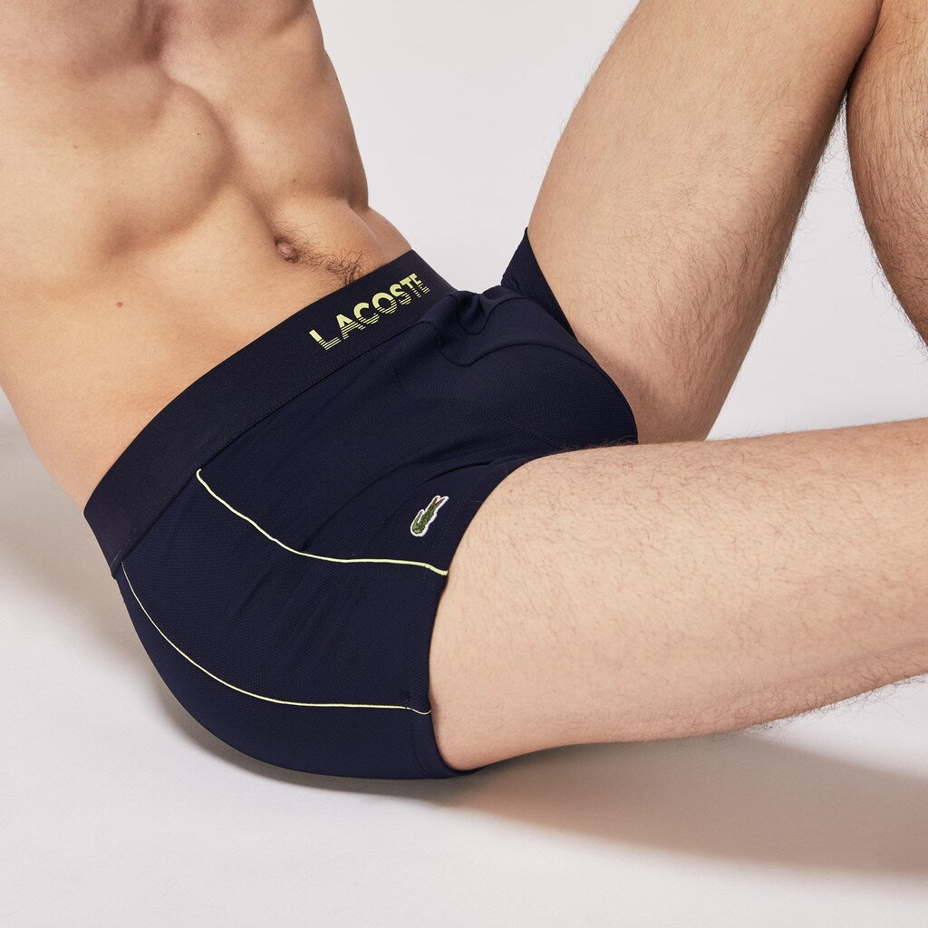 Mens Motion Technical Piqué Boxer Briefs | Lacoste Navy Blue • 166