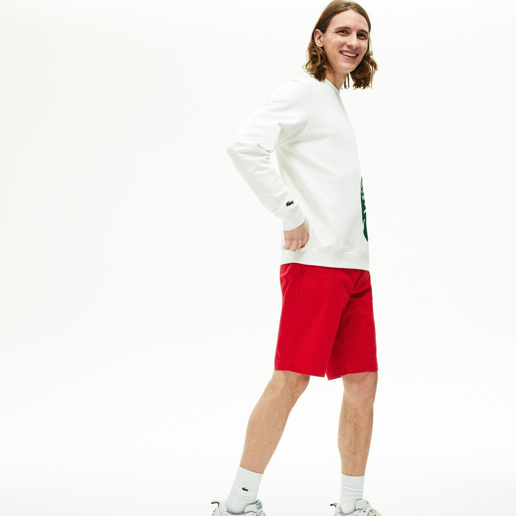 Mens   Slim Fit Stretch Gabardine Shorts | Lacoste Red • 240