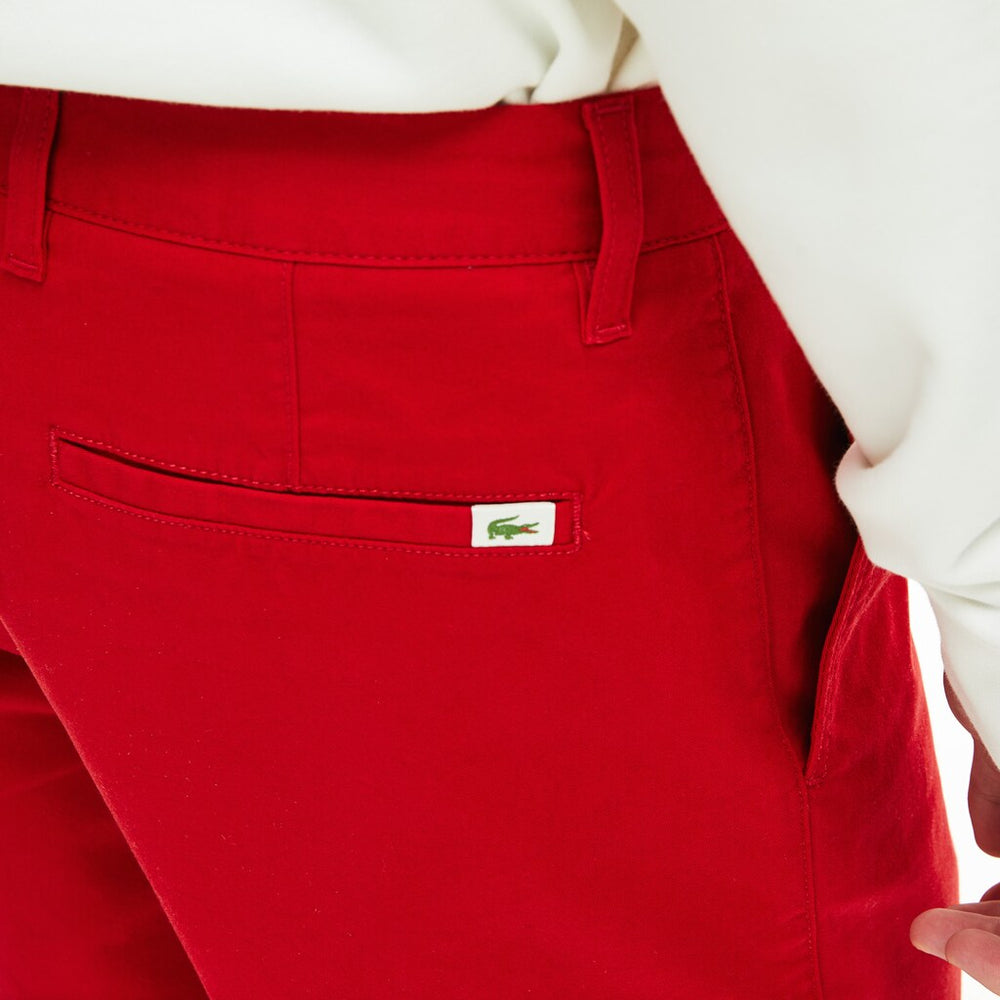 Mens   Slim Fit Stretch Gabardine Shorts | Lacoste Red • 240