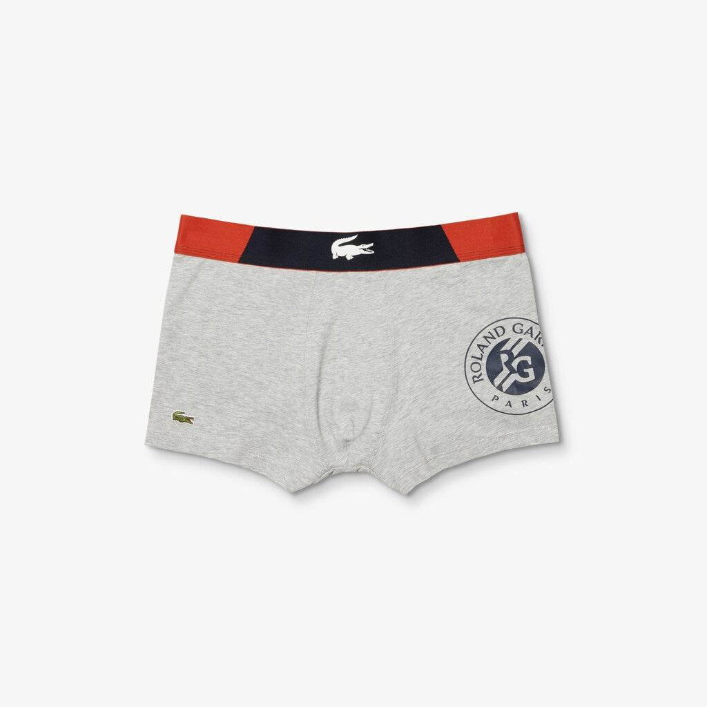 Mens Roland Garros Boxer Briefs | Lacoste Grey Chine • Cca