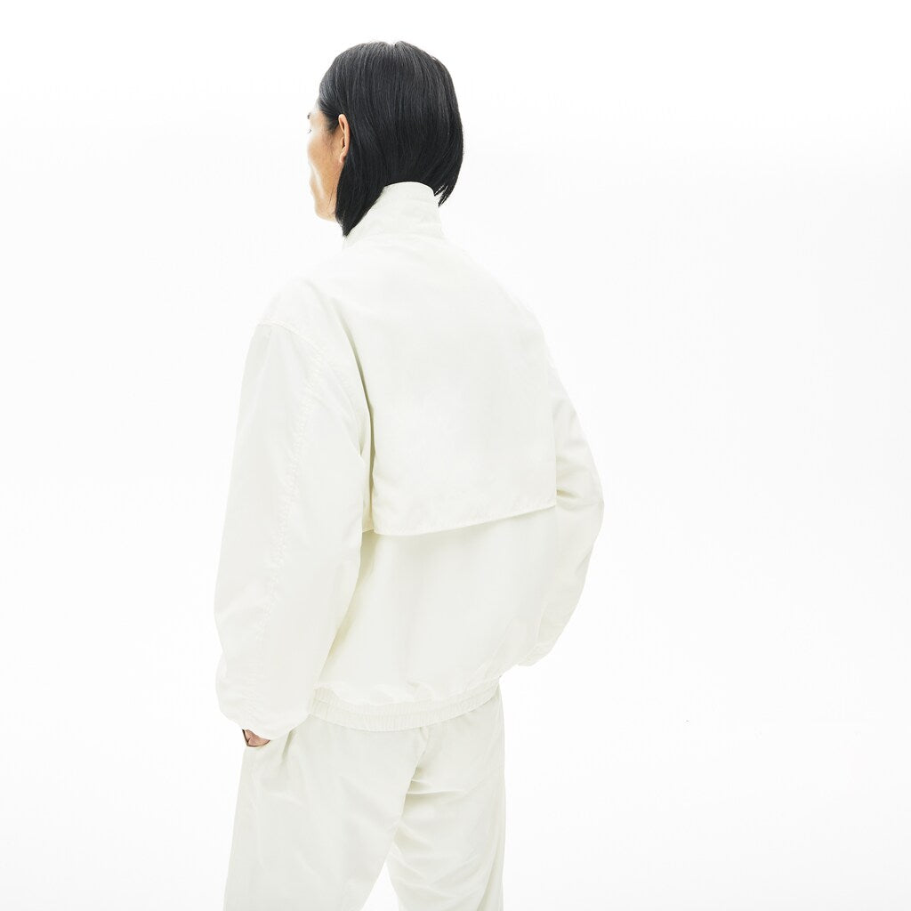 Mens   Print Band Zip Heritage Tracksuit Jacket | Lacoste White • 70V