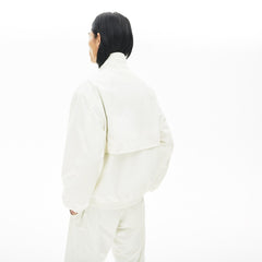 Mens   Print Band Zip Heritage Tracksuit Jacket | Lacoste White • 70V