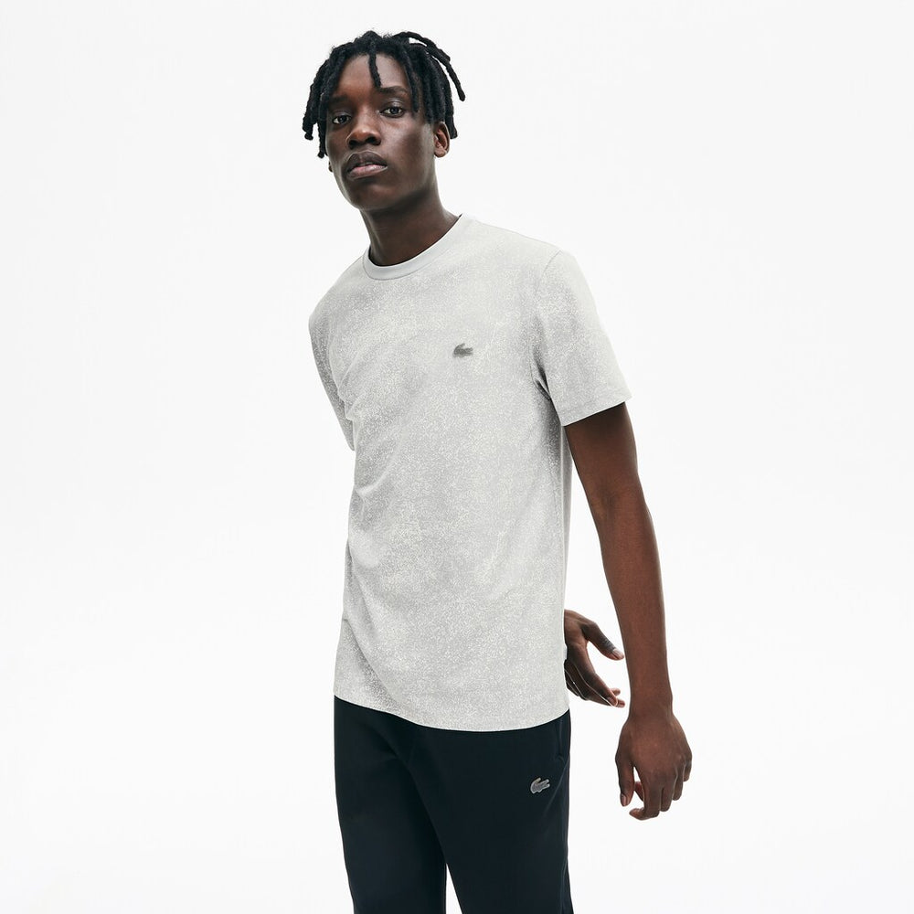 Mens   Motion Regular Fit Stretch T-shirt | Lacoste Grey • P0Y