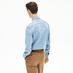 Mens   Snap Button Denim Shirt | Lacoste Blue • Uex