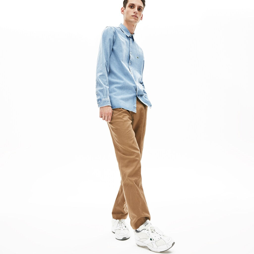 Mens   Snap Button Denim Shirt | Lacoste Blue • Uex