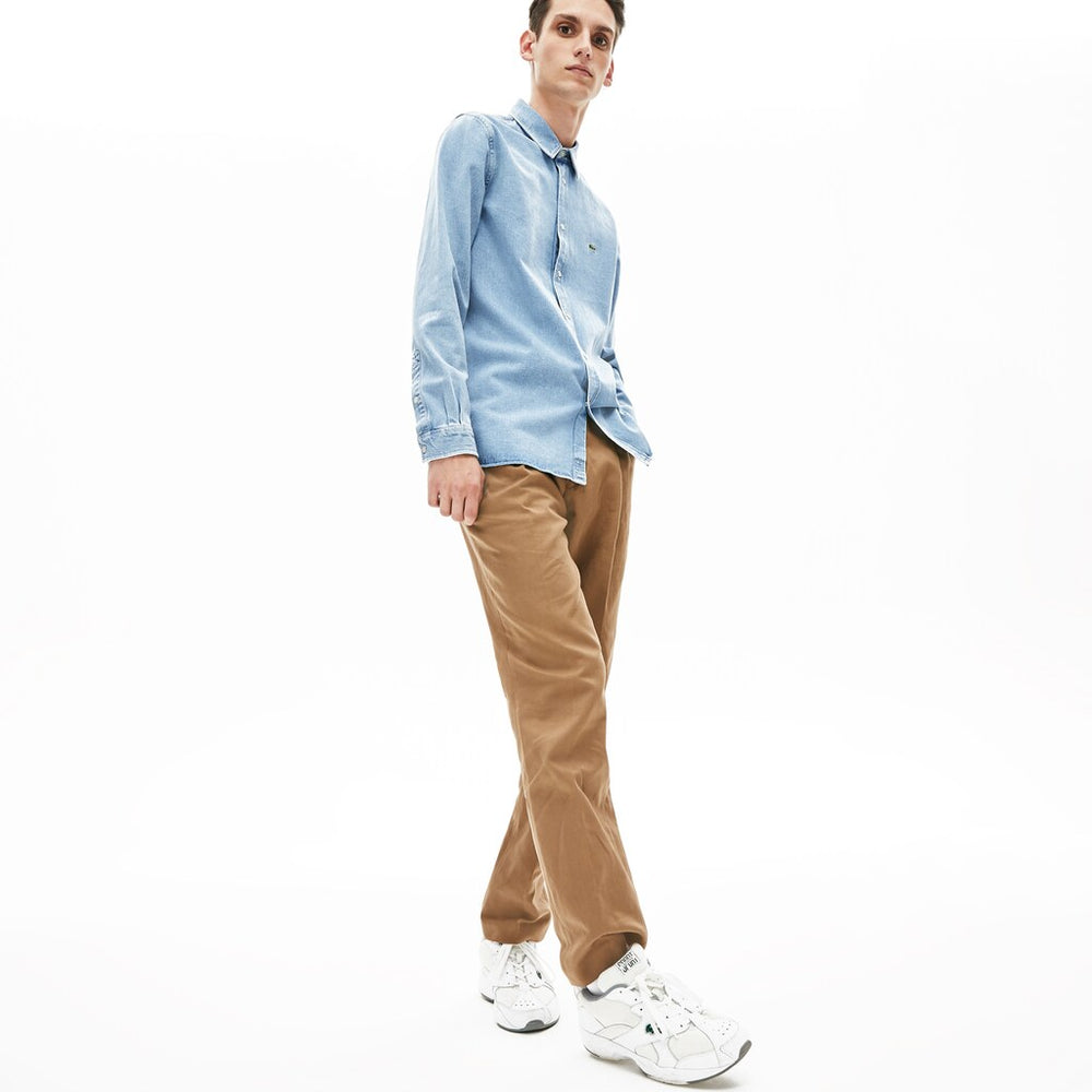 Mens   Snap Button Denim Shirt | Lacoste Blue • Uex
