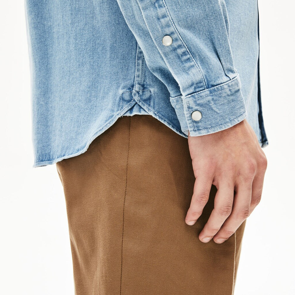 Mens   Snap Button Denim Shirt | Lacoste Blue • Uex