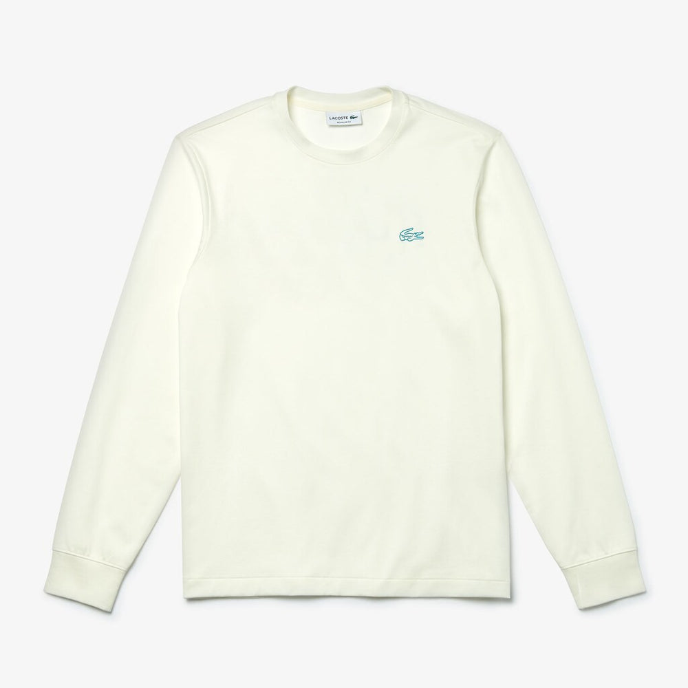 Mens   Reflective Croc Regular Fit Cotton T-shirt | Lacoste White • 70V