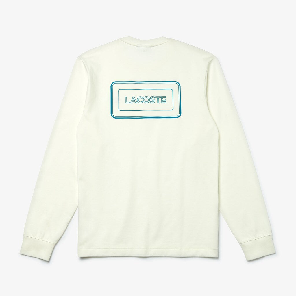 Mens   Reflective Croc Regular Fit Cotton T-shirt | Lacoste White • 70V
