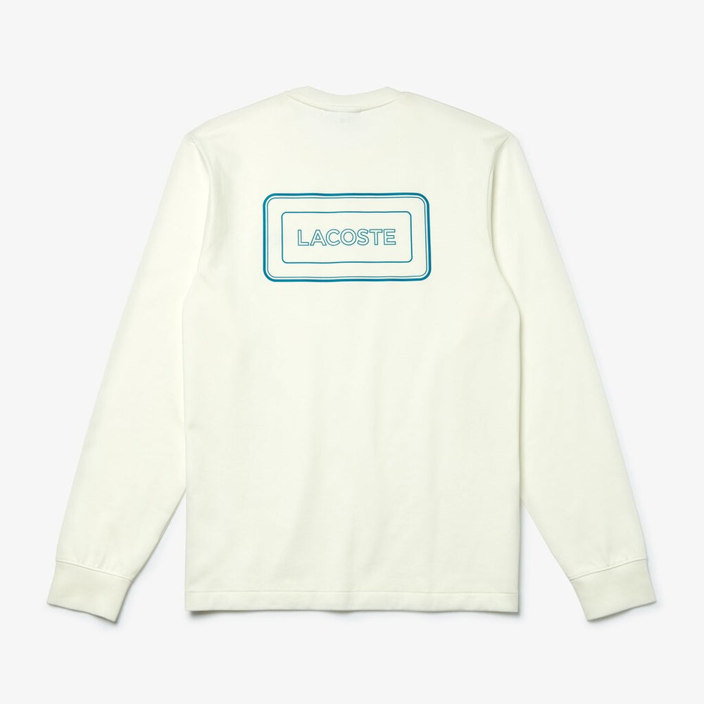 Mens   Reflective Croc Regular Fit Cotton T-shirt | Lacoste White • 70V