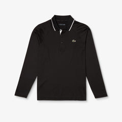 Mens   SPORT Breathable Golf Polo Shirt | Lacoste Black / White • 258