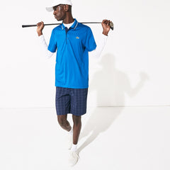 Mens   SPORT Signature Breathable Golf Polo Shirt | Lacoste Blue / Navy Blue / White • Ps2