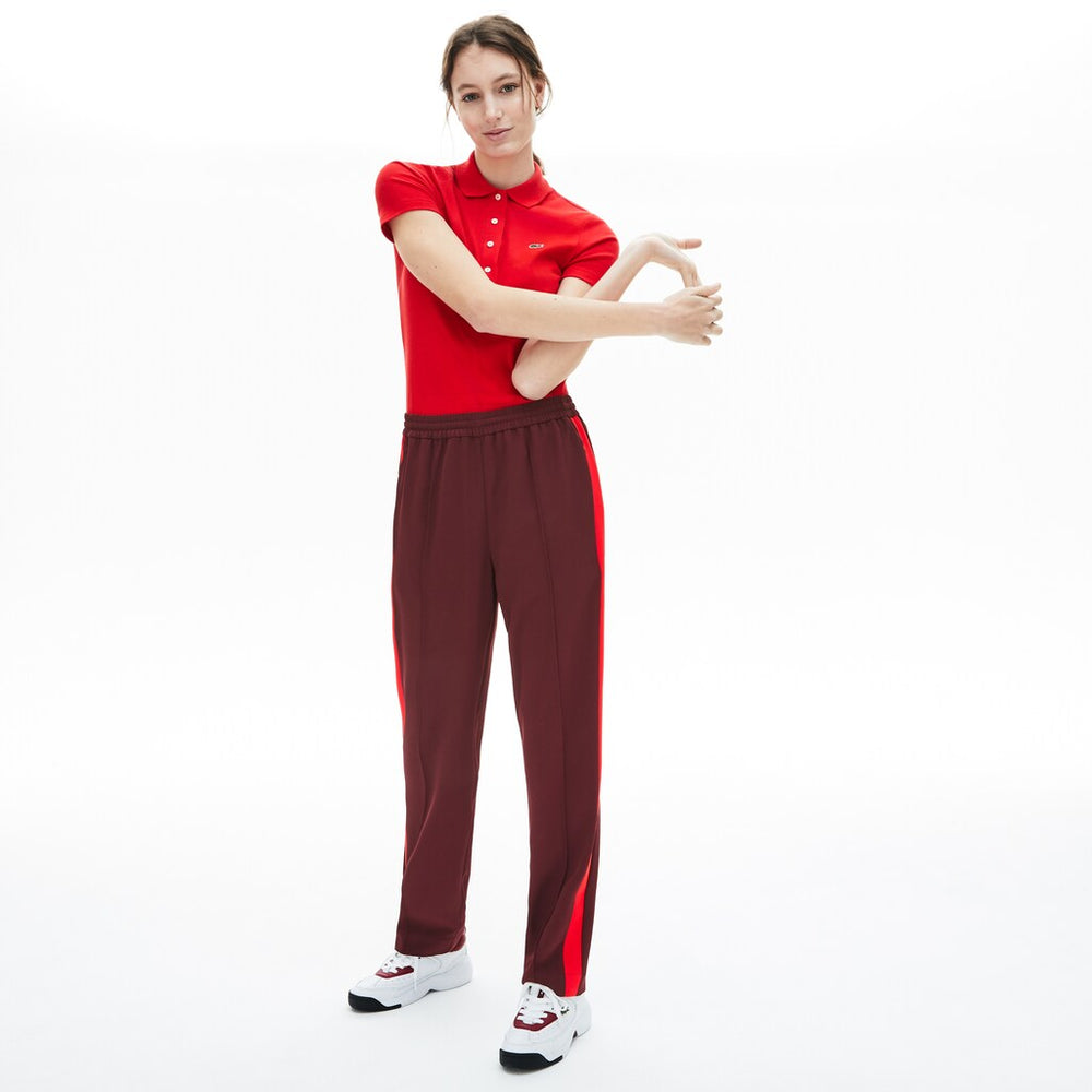 Womens Wo  Side-Stripe Track Pants | Lacoste Bordeaux / Red • Tbl