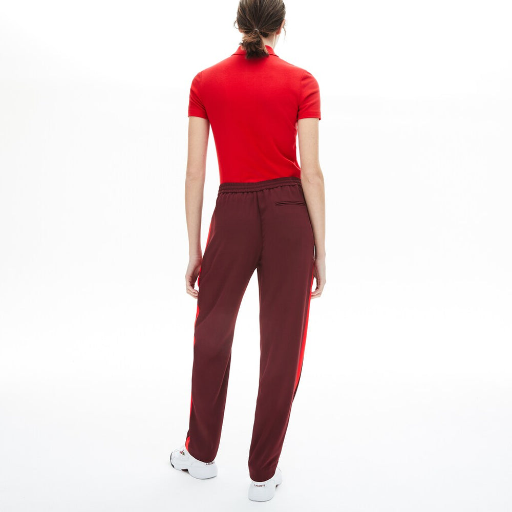 Womens Wo  Side-Stripe Track Pants | Lacoste Bordeaux / Red • Tbl