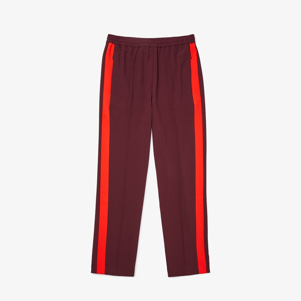 Womens Wo  Side-Stripe Track Pants | Lacoste Bordeaux / Red • Tbl