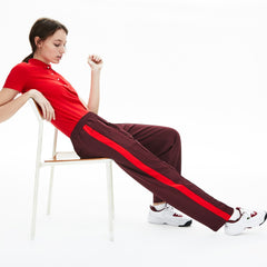 Womens Wo  Side-Stripe Track Pants | Lacoste Bordeaux / Red • Tbl