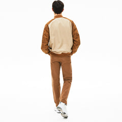 Mens   BiColor Reversible Lightweight Bomber | Lacoste Beige / Brown / Navy Blue • Rhl