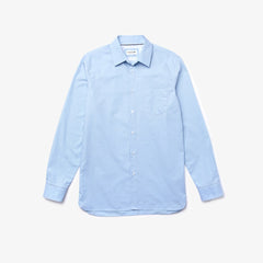 Mens   Textured Cotton Shirt | Lacoste Light Blue / White • Pne