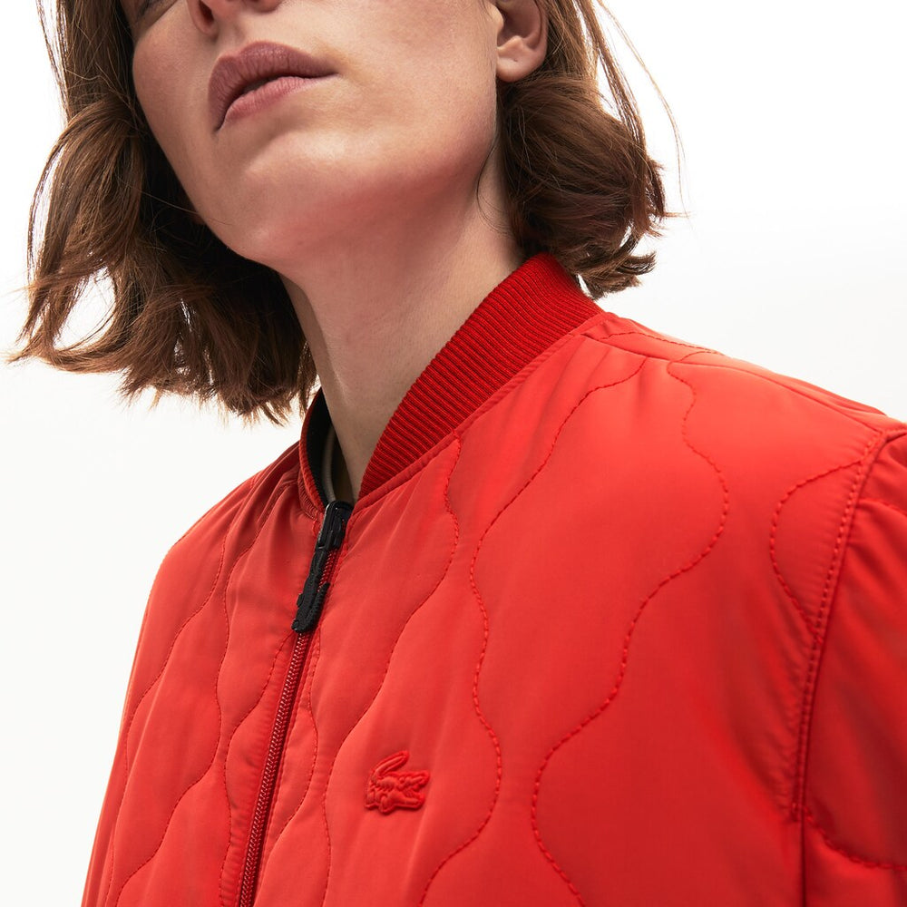 Womens Wo  Reversible Bomber Jacket | Lacoste Navy Blue / Red • X70
