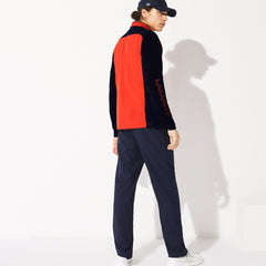 Mens   SPORT Lightweight Water-Resistant Golf Vest | Lacoste Red / Navy Blue • 145