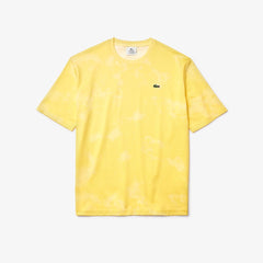 Mens   LIVE Loose Fit Tie-Dye Cotton Jersey T-shirt | Lacoste Yellow • Sw2