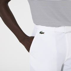 Mens   SPORT Breathable Stretch Golf Bermudas | Lacoste White • 001