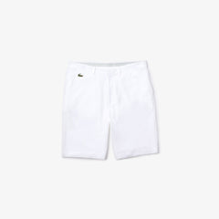 Mens   SPORT Breathable Stretch Golf Bermudas | Lacoste White • 001
