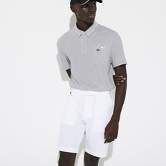 Mens   SPORT Breathable Stretch Golf Bermudas | Lacoste White • 001