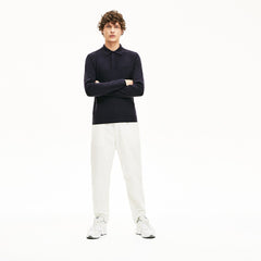 Mens   Cotton And Silk Blend Sweater | Lacoste Navy Blue • Mxq