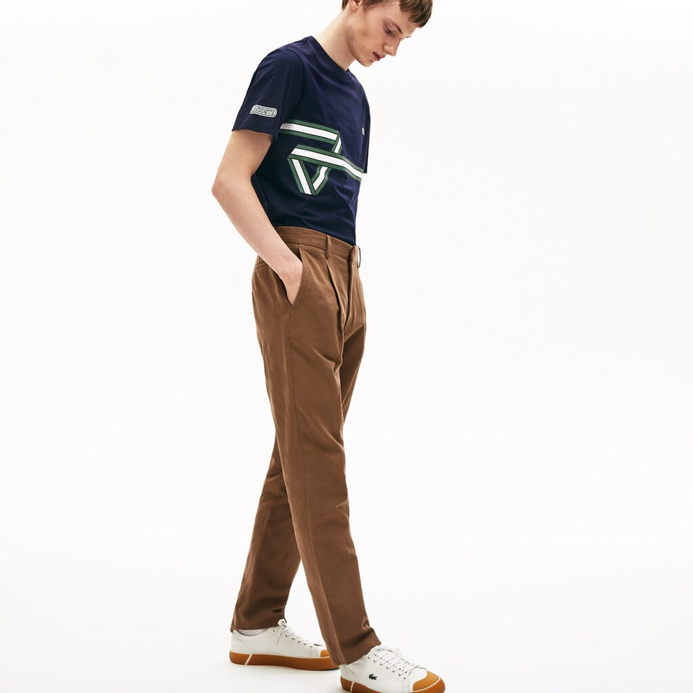 Mens   Heritage Ribbon Regular Fit Cotton T-shirt | Lacoste Navy Blue • 166