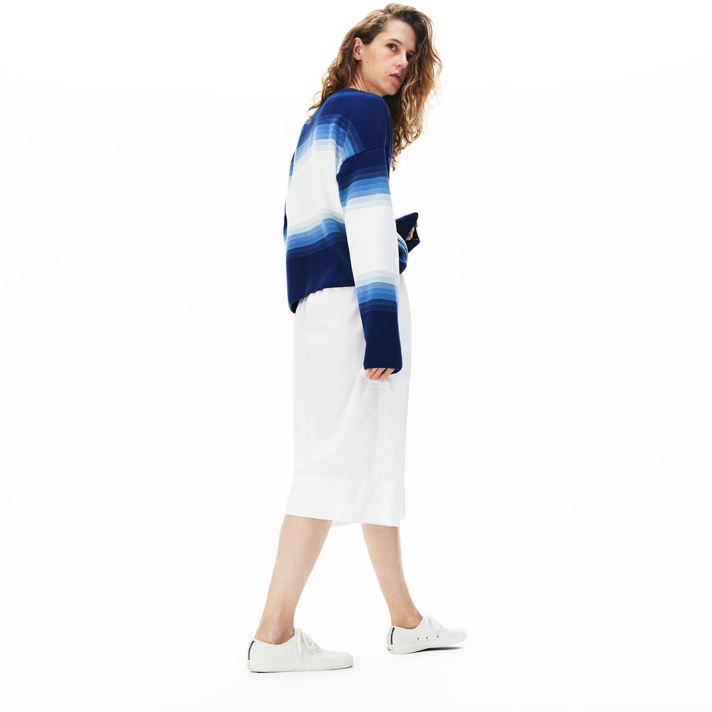 Womens Wo  Light Cotton Poplin Culottes | Lacoste White • 001