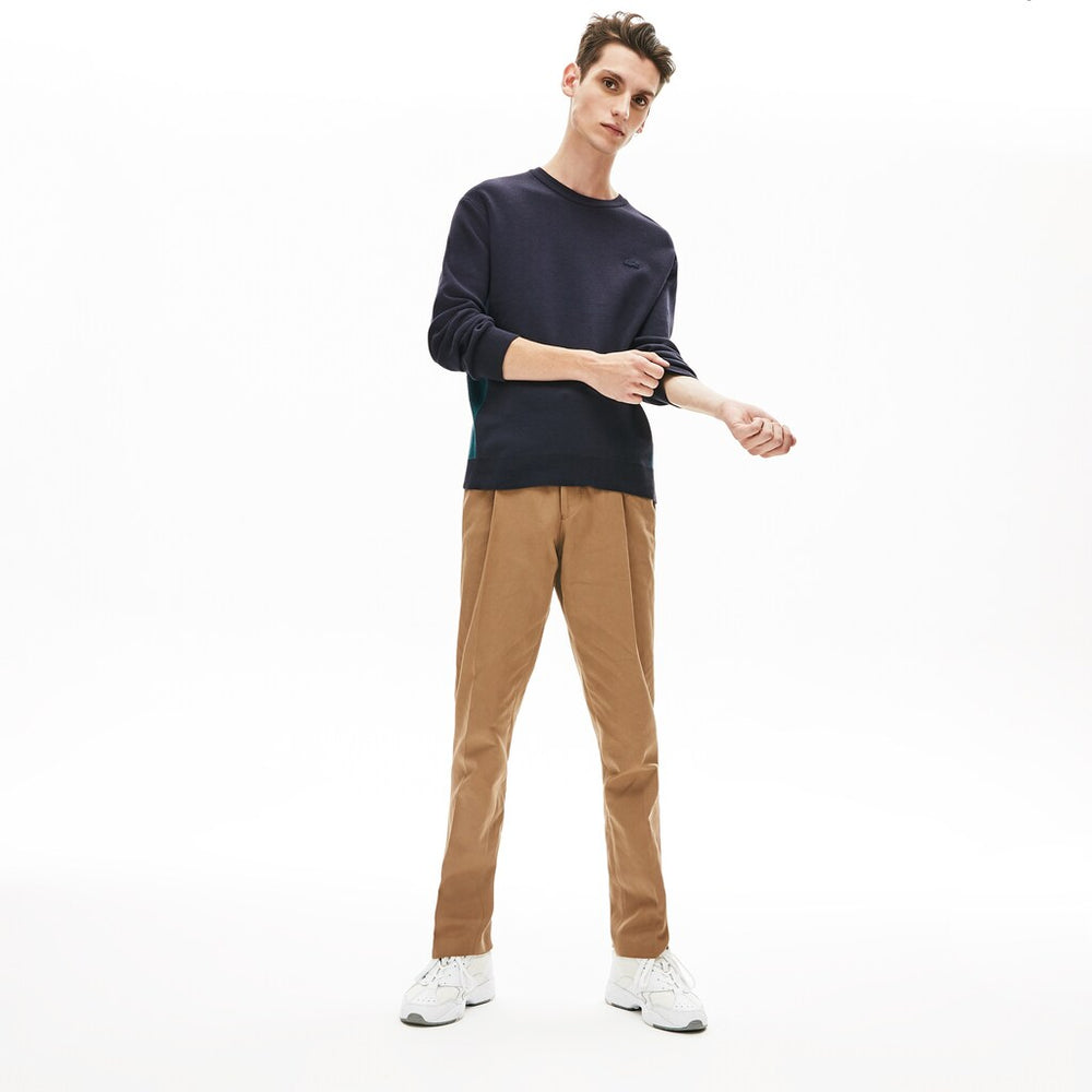 Mens   Contrast Effects Knit Sweater | Lacoste Navy Blue • Une