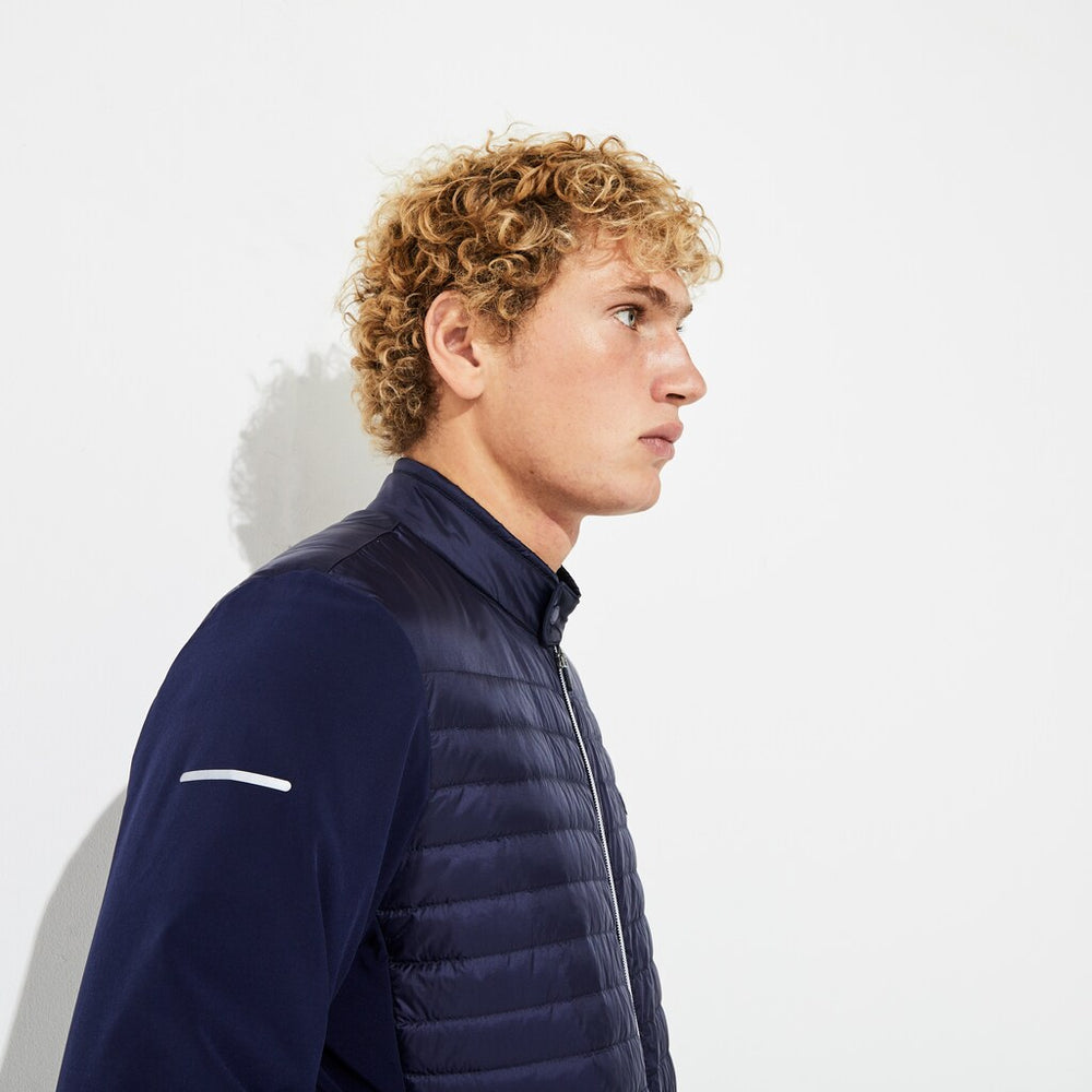 Mens   SPORT Lightweight Water-Resistant Quilted Jacket | Lacoste Navy Blue • 5Fs