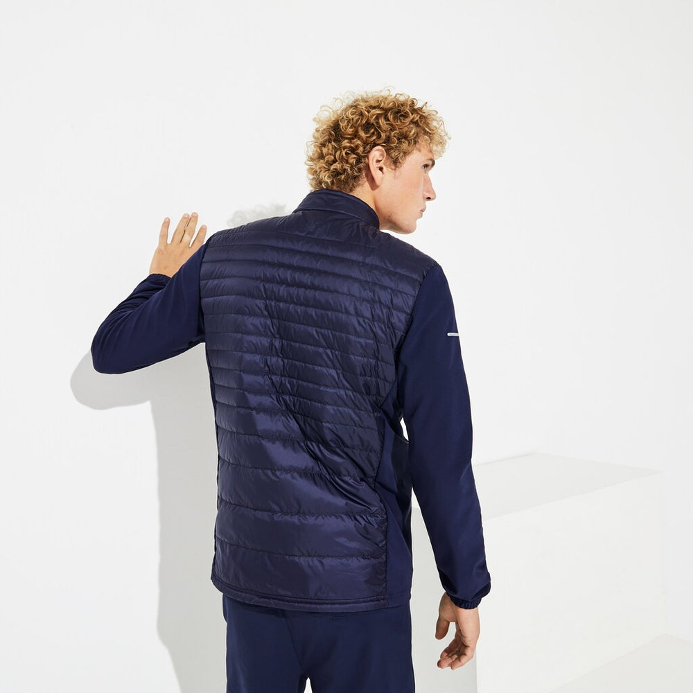 Mens   SPORT Lightweight Water-Resistant Quilted Jacket | Lacoste Navy Blue • 5Fs