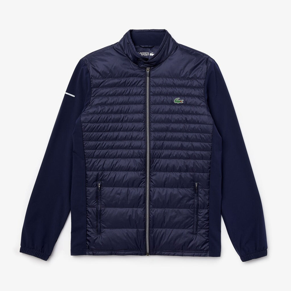 Mens   SPORT Lightweight Water-Resistant Quilted Jacket | Lacoste Navy Blue • 5Fs