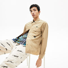 Mens   LIVE Lightweight Cargo Shirt | Lacoste Beige • 02S