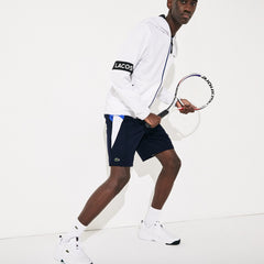 Mens   SPORT Lightweight Colorblock Tennis Shorts | Lacoste Navy Blue / Blue / White • Yav
