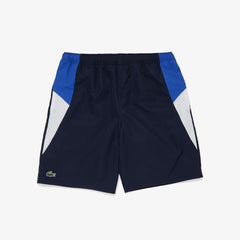 Mens   SPORT Lightweight Colorblock Tennis Shorts | Lacoste Navy Blue / Blue / White • Yav