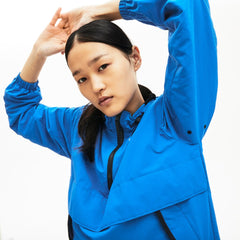 Mens/Womens Unisex LIVE Water- Resistant Pullover Windbreaker | Lacoste Blue / Black • Du5