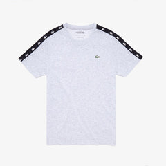 Mens   SPORT Crocodile-Stripe T-Shirt | Lacoste Grey Chine / Black • Y5J