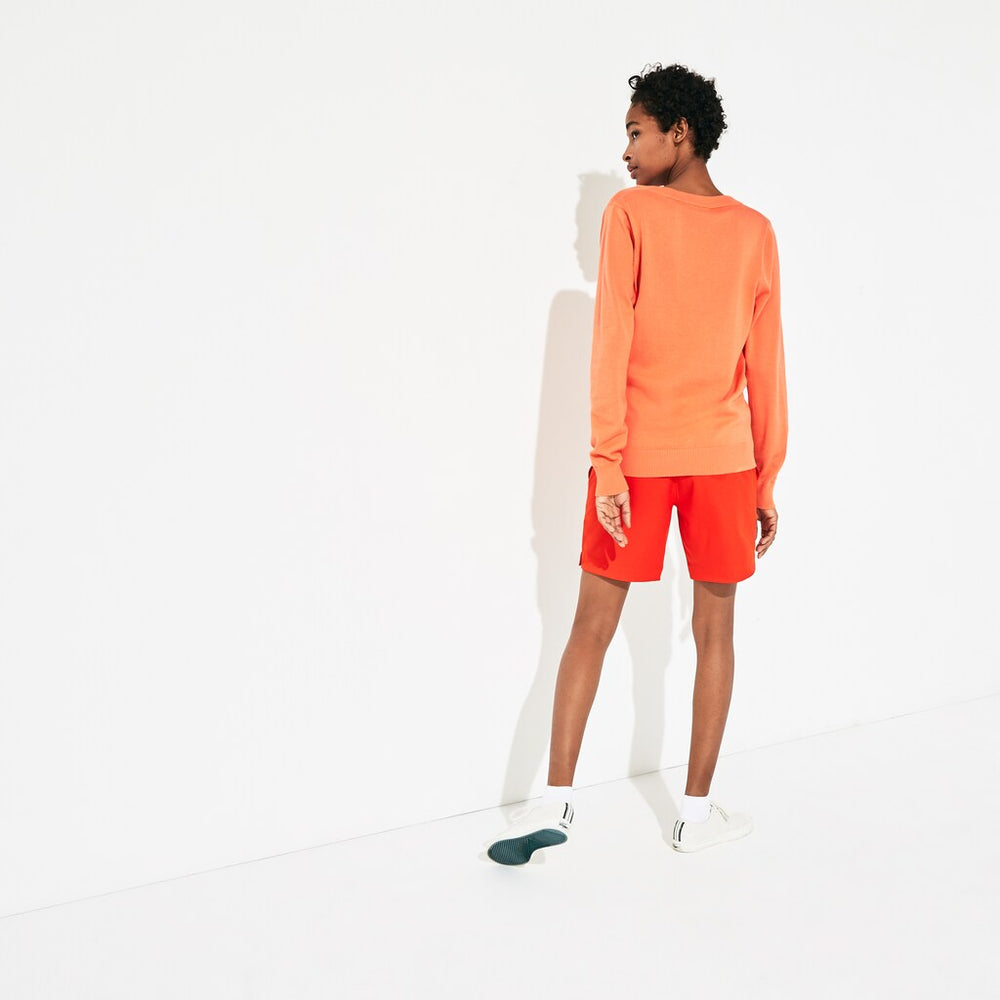 Womens Wo  SPORT V-neck Sweater | Lacoste Orange • Z6B