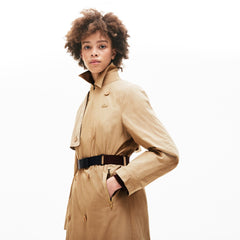 Womens Wo  Contrast Belt Trench Coat | Lacoste Beige • 02S