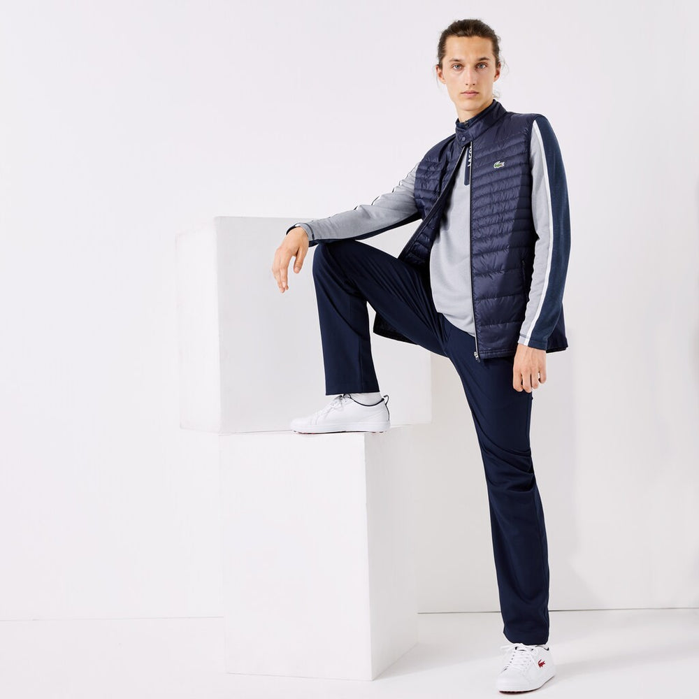 Mens   SPORT Lightweight Water-Resistant Quilted Vest | Lacoste Navy Blue • 5Fs